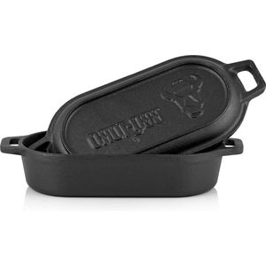 1 liter Gietijzeren Braadpan - 29 x 125 x 55 cm - Ingebrand - Bakwaren en Stoofschotels