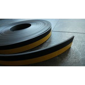 Flexibele Plakplint - 50 meter (5x10m) - Zwart (RAL9011)