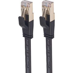 Provium - CAT8 Ethernet kabel - netwerkkabel - Gigabit - 40 Gbps - S/FTP afgeschermd - CAT 8 LAN Internetkabel - RJ45 - 3 meter - zwart