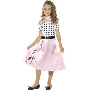 SMIFFY'S - Girly jaren 50 kostuum voor meisjes - 146/158 (10-12 jaar)