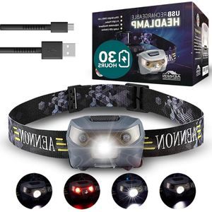 Oplaadbare LED Hoofd Zaklamp - Super Helder - Waterdicht Lichtgewicht Comfortabel - Hardlopen Wandelen Kamperen - USB-kabel Inbegrepen hoofdlamp led oplaadbare