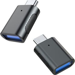 MMOBIEL USB-C naar USB Adapter - Type-C Mannelijk naar USB-A 3.0 Vrouwelijk - 2 Pack - USB-C naar USB-A OTG Converter Geschikt voor iPhone 15, iPad, iMac, MacBook Pro / Air, Samsung Galaxy S24 S23 S22