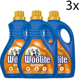 Woolite Sport Wasmiddel met Fiber Flex Technology - 1,9 L x3