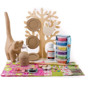 Décopatch® knutselpakket poes juwelenboom Foam Clay® decoupage