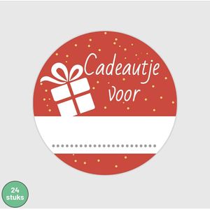 Cadeaustickers Sinterklaas met naam 24 stuks - Kado Inpakken - Cadeaulabels Sint & Piet