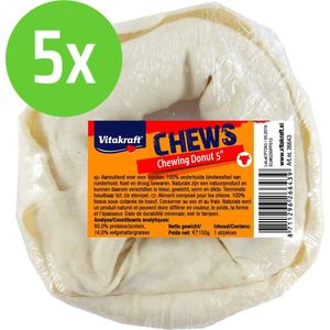 Vitakraft Chewing donut 5"" - hondensnack - 5 Verpakkingen