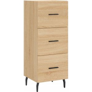 vidaXL - Dressoir - 34,5x34x90 - cm - bewerkt - hout - sonoma - eiken