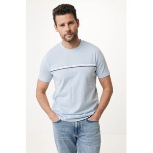 Short Sleeve T-shirt With Chest Print Mannen - Lichtblauw - Maat XXL