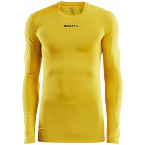 Craft Pro Control Compression Shirt Lange Mouw - Geel | Maat: M