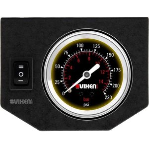 Enkele Naald Luchtdrukmeter met Momentary Switch en Dash Paneel Kit - Maximaal 200 PSI