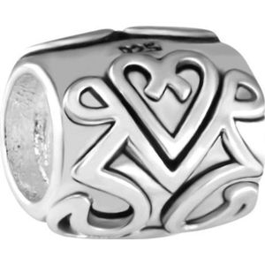 Quiges - 925 - Zilveren - Bedels -Sterling zilver - Beads - Ornament Kraal Charm - Geschikt – voor - alle bekende merken - Armband Z022