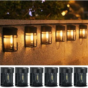 Tuinverlichting op Zonne-energie - Solarverlichting Wandlamp op Zonne-energie voor buiten - draadloos - IP65 waterdicht
