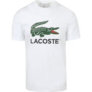 Lacoste - T-Shirt Logo Wit - Heren - Maat XXL - Regular-fit