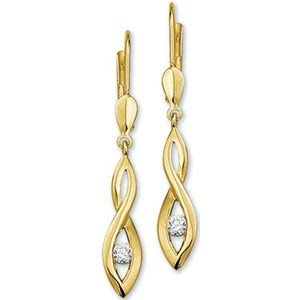 Oorhangers Zirkonia Brisur Haak