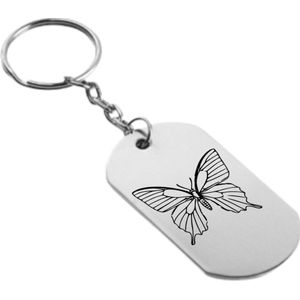 Akyol - Vlinder Sleutelhanger - Vlinders - Dieren - Leuk kado voor iemand die van vlinders houd - 2,5 x 2,5 CM