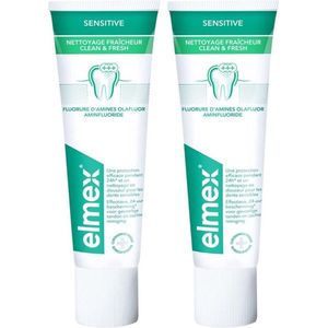 Elmex Tandpasta Sensitive - Clean & Fresh - 2 x 75 ml