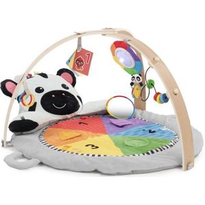 BABY EINSTEIN Zen's Activity Milestones speelkleed met houten staaf, multisensorisch speelgoed, vanaf de geboorte