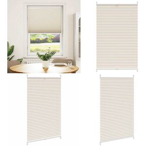 Plissé rolgordijn 80x125cm creme - Vitrage - Vitrages - Plissérolgordijn - Plissérolgordijnen