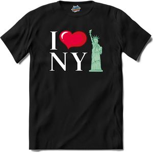 I Love New York | New York - Vintage - T-Shirt - Unisex - Zwart - Maat M