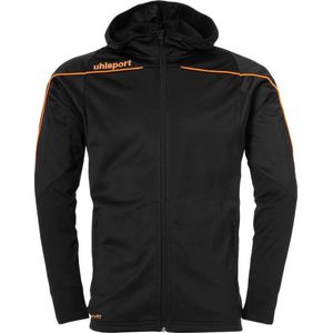 Uhlsport Stream 22 Trainingsjas Met Capuchon Zwart-Fluor Oranje Maat S