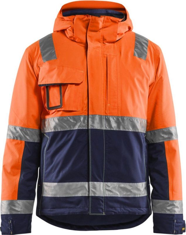 Blaklader Winterjas High Vis 4870-1987 - High Vis Oranje/Marineblauw - 5XL