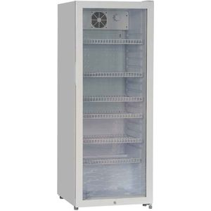 HCB® - Professionele Horeca Glasdeur koelkast - 248 liter - Wit - 230V - Koeling met glazen deur - Flessenkoelkast - Drankenkoelkast