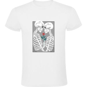 Skelet Heren T-shirt | roos | bloemen | liefde | love | verliefd | relatie | Valentijnsdag