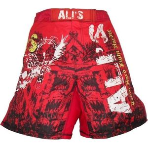 Ali's fightgear kickboks broekje - mma short -  2 rood - S