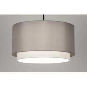 Lumidora Hanglamp 30867 - SHANNON - E27 - Zwart - Wit - Grijs - Metaal - ⌀ 47 cm