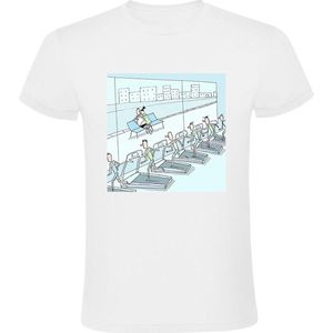 Sportschool Heren T-shirt - sporten - dik - dun - uiterlijk - spieren - gespierd