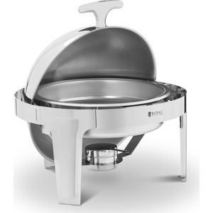 Royal Catering - Chafing Dish - bolle bovenkant - 6 L - 1 brandstofreservoir
