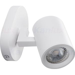 Kanlux Laurin EL-10W wit wandlamp spot GU10