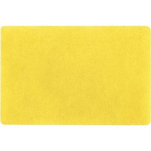 Spirella badkamer vloer kleedje/badmat tapijt - Supersoft - hoogpolig luxe uitvoering - geel - 50 x 80 cm - Microfiber - Anti slip - Sneldrogend