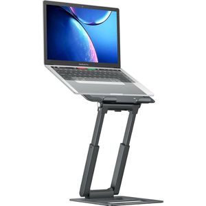 Bastix - Laptopstandaard, in hoogte verstelbaar, ergonomische computerstandaard, verstelbare laptopstandaard, notebookhouder bureau, staande bureauconverter met MacBook Pro, laptops van 10-17 inch,