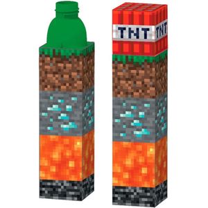 Minecraft Drinkfles Rechthoek 650 ml.