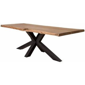 Eettafel Soria rechthoekig boomstamtafel acacia 180 cm