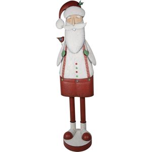 Clayre & Eef Beeld Kerstman 206 cm Wit Ijzer Kerstdecoratie