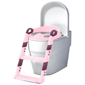 WC Verkleiner met Trapje - wc bril verkleiner kinderen - Opvouwbaar - toilettrainer - 2 tot 7 jaar - Roze paars