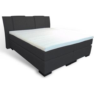 Slaaploods.nl Zeus - Boxspring inclusief matras - 180x200 cm - Zwart