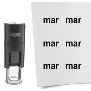 CombiCraft Stempel maand March 10mm rond zwarte inkt - per 1 stuk