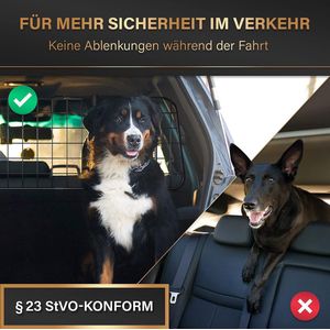 Hondenrek Auto universeel voor Honden - Hond Auto Kofferbak Scheidingsrooster traploos instelbaar - Hodenrek, hondenbeschermingsrooster