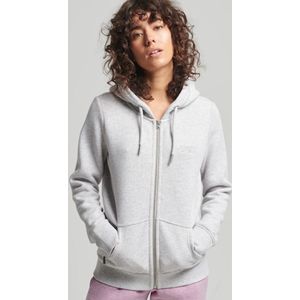 Superdry Dames Trui Geborduurde Vintage Logo hoodie van biologisch katoen met rits