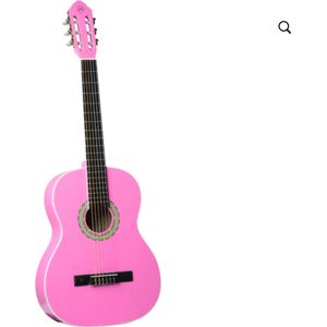 Klassieke gitaar 4/4 Eko Studio Series CS-10 Roze met tas