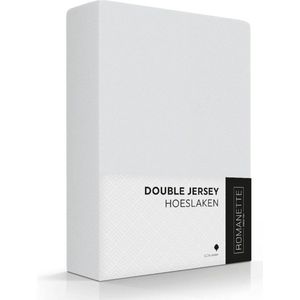 Romanette Hoeslaken Double Jersey Zilver-140/150 x 200/210/220 cm