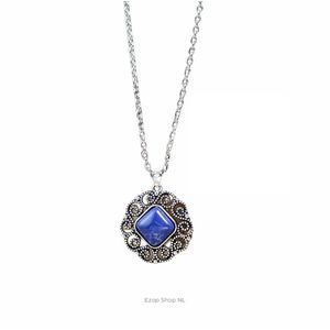 Lapis Lazuli Geometrische Ketting - Een Uniek Sieraad voor Elke Gelegenheid