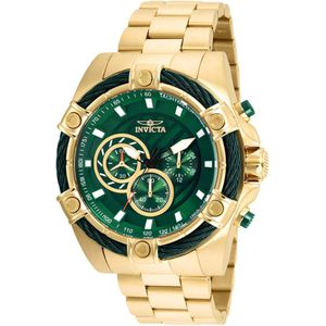 Invicta Bolt 25517 Heren Horloge - Waterdicht - Analoog - Quartz Uurwerk - Roestvrij Staal met groene Wijzerplaat - 52mm