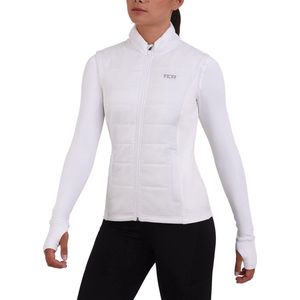 TCA Dames Excel Runner Lichtgewicht Thermische Hardloop Gilet Bodywarmer met Ritszakken - Cabernet, S