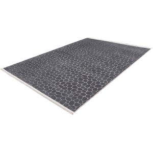 Lalee Peri - Vloerkleed - barok patroon - Tapijt – Karpet - Super zacht - 3D Effect -Anti slip rug- Wasmachine proof - 120x160 cm - antraciet grafiet