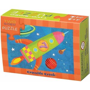 Crocodile Creek mini legpuzzel 2-Sided Puzzle/Space ruimte - 24 stukjes