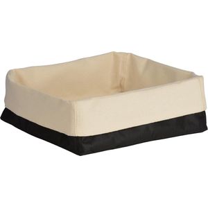 Broodmand - Compact en Stijlvol - 1 stuk - Zwart/Crème - 15 x 26 x 23 cm
